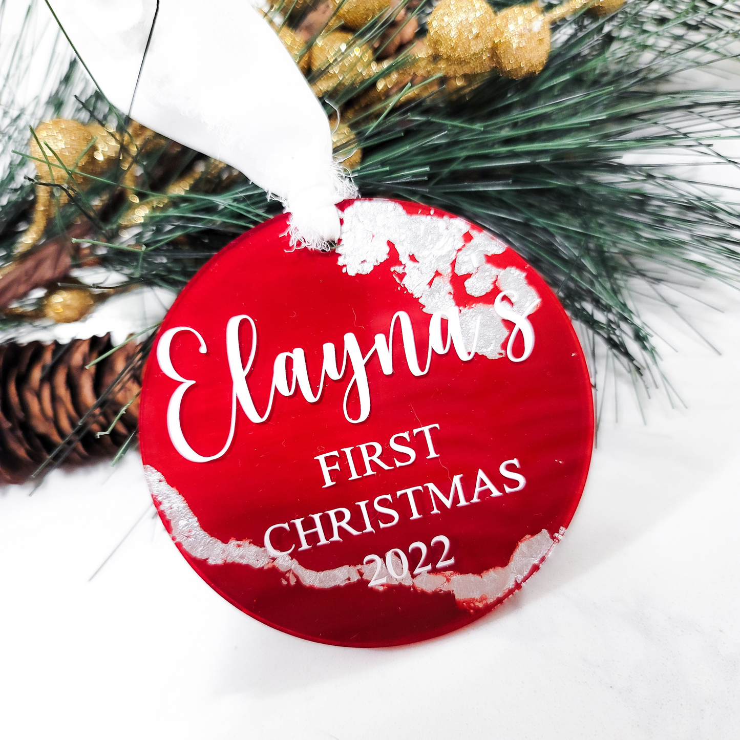 Baby's First Christmas Glitter Ornament