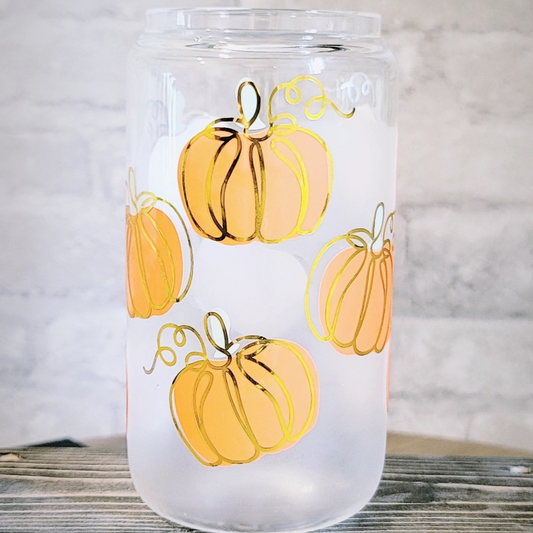 Color-Changing Pumpkin Glass Cup